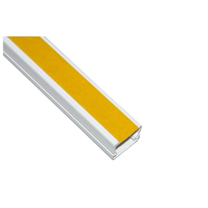 Link canalina passacavi adesiva in pvc mm 25x16 mt 2 con coperchio scorrevole Bianco