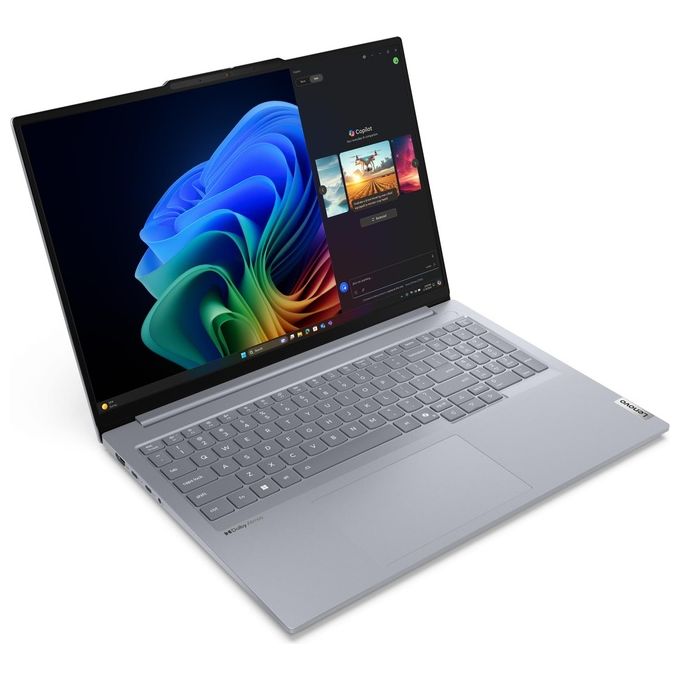 Lenovo 21NH0005IX ThinkBook 16 G7 QOY Notebook 16'' Snapdragon X1P-42-100 16 GB RAM 512 GB SSD Wi-Fi 7 Windows 11 Pro colore Grigio