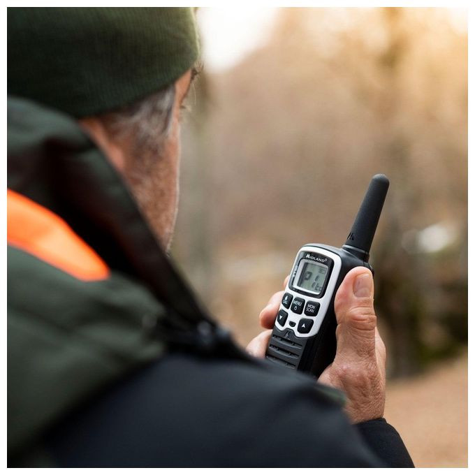 Midland C1178.03 XT50 Adventure ricetrasmittente PMR446 24 canali 8 km 38 toni CTCSS ricarica USB colore Nero Grigio