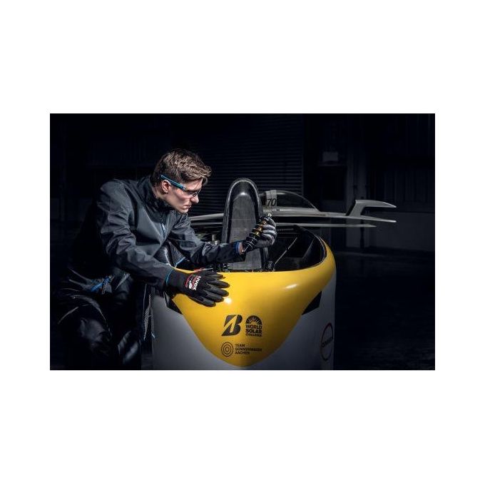 Uvex 6003811 phynomic airLite A ESD Guanto da montaggio antistatico touchscreen traspirante colore Nero