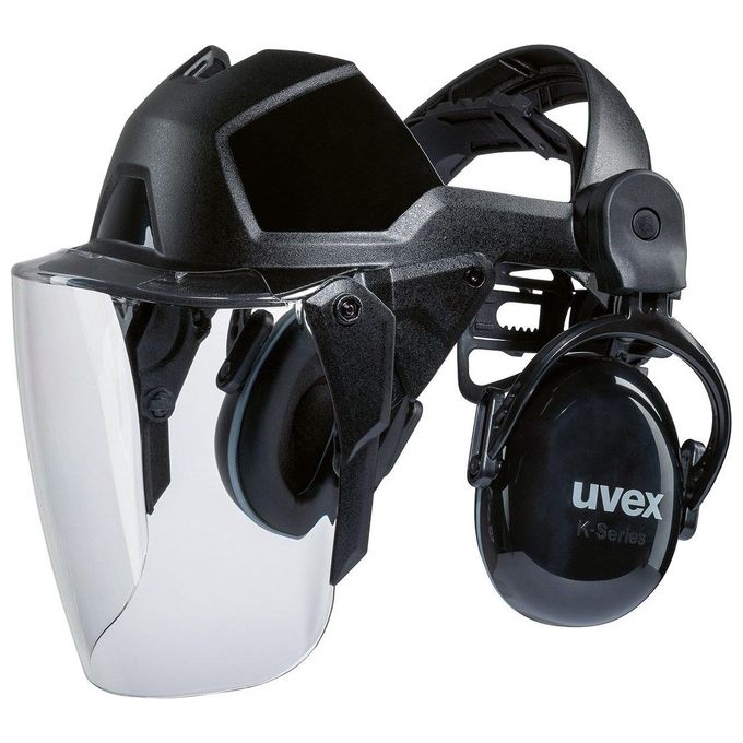 Uvex 9790212 pheos faceguard Protezione Viso Visiera Policarbonato Cuffie Antirumore SNR 28 dB colore Nero
