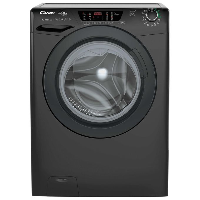 Candy HE1584TWMBB6-S Lavatrice Libera Installazione 8 kg Classe a Centrifuga 1500 giri-min Profondita' 53 cm Motore Inverter + Funzione Vapore + Wi-Fi Smart Pro Nero