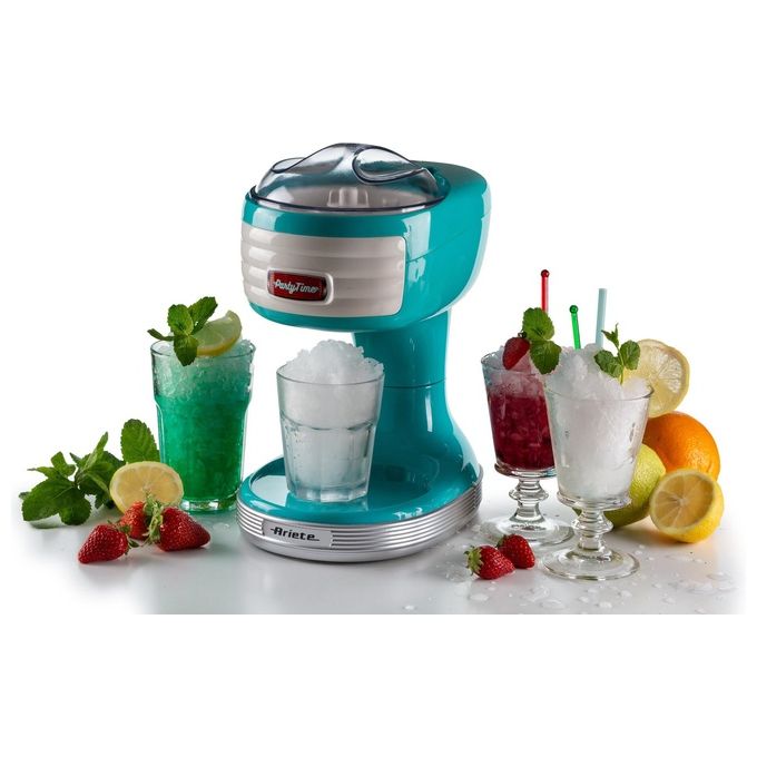 Ariete 00C007601AR0 Party Time Tritaghiaccio Elettrico 30 W Cestello Removibile Lame Acciaio Inox colore Azzurro