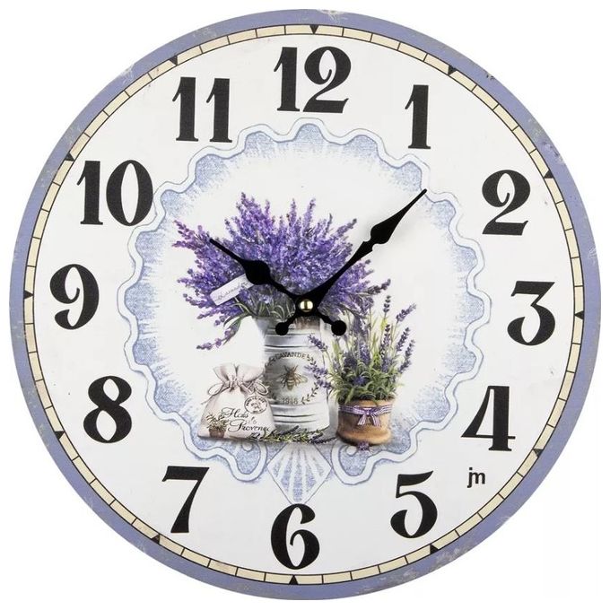 Lowell Orologio da Parete Hold Style Cassa in Mdf Quadrante Anticato Diamertro 33.5cm