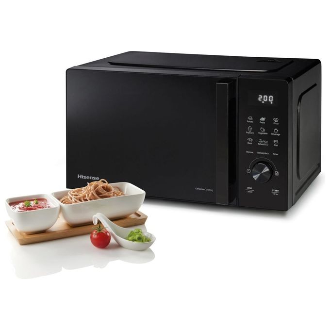 Hisense H20MOBSD1H Forno a Microonde Solo 20 L 700W 9 Programmi Rivestimento Ceramica colore Nero