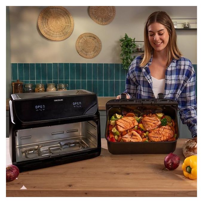 Cecotec CECOFRYandGRILL DUOHEAT 10000 Friggitrice ad aria 10 L 2800 W 10 Programmi Display Touch colore Nero