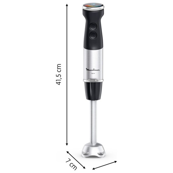 Moulinex DD673810 Quickchef+ Frullatore ad Immersione 3 in 1 1000 W 20 velocita' lame Powelix colore Nero