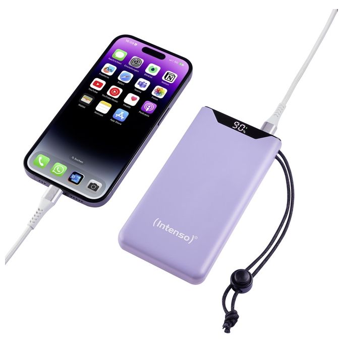 Intenso Powerbank F10000 Lilla 10000 mAh con USB-C a Tipo C