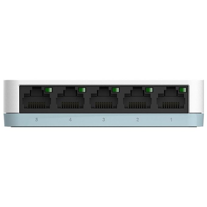 D-Link, Switch di Rete, Non Gestito L2, 5 Porte Gigabit Ethernet, Bianco