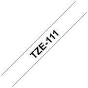 Brother Nastro 6mm 8mt Nero-trasp Tze-111