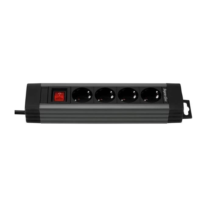Rev Presa Multipla 4 Ingressi 1.9mt Supraline con Interruttore Antracite