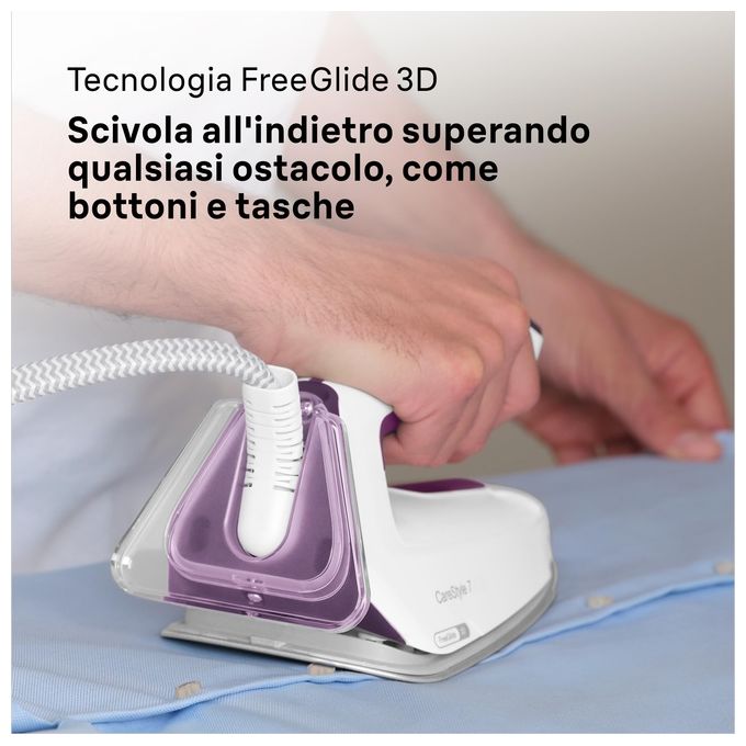 Braun IS7266VI CareStyle 7 Ferro da Stiro con Caldaia 2700 W 7,5 bar 2 L Piastra EloxalPlus FreeGlide 3D colore Viola