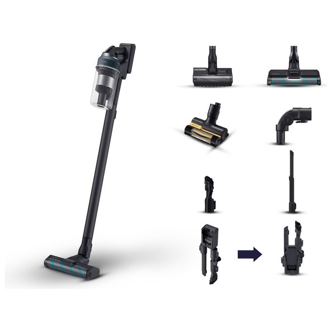 Samsung VS20C8524TBWA Jet 85 Complete Scopa Elettrica Senza Filo Multiciclonica 0.8 L 210 W 60 min 86 dB colore Nero e Blu