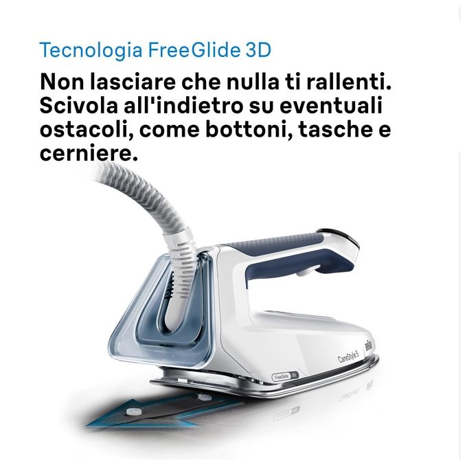 Braun IS5245BL CareStyle 5 Ferro da Stiro con Caldaia 2400W 2 L 6.8 bar Piastra Eloxal Plus FreeGlide 3D colore Blu
