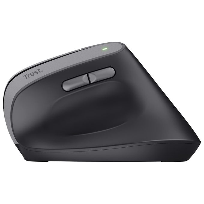 Trust TM-270 Mouse Ergonomico Verticale Wireless RF Ottico 2400 DPI 6 Tasti Ricaricabile USB-C colore Nero