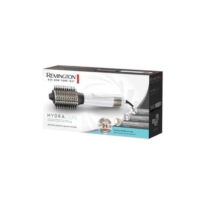 Remington AS8901 HYDRAluxe Spazzola ad Aria Calda Volumizzante 1200 W Ceramica Ionica 3 Temperature 2 Velocita' colore Nero Rose Gold Bianco