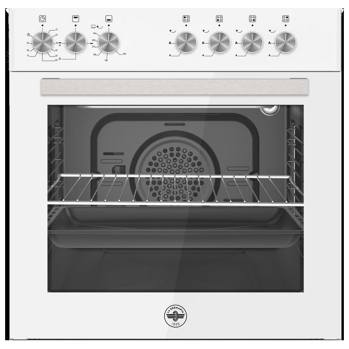 La Germania SE664GB24 Cucina a Gas 60 cm 4 Fuochi Forno Gas Ventilato Grill Elettrico 57 L Classe A (93x60x60 cm) colore Bianco