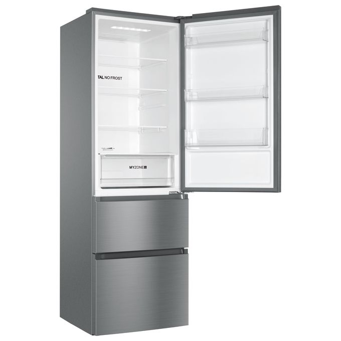 Haier HTR3619ENMN 3D 60 Serie 3 Frigorifero Combinato 348 L 190 cm Classe E 37 dB No Frost colore Argento