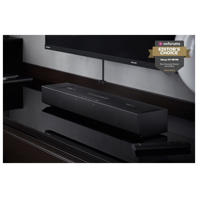 Sharp HT-SB700 Soundbar 2.0.2 Dolby Atmos 140W Bluetooth HDMI eARC CEC 52cm colore Nero
