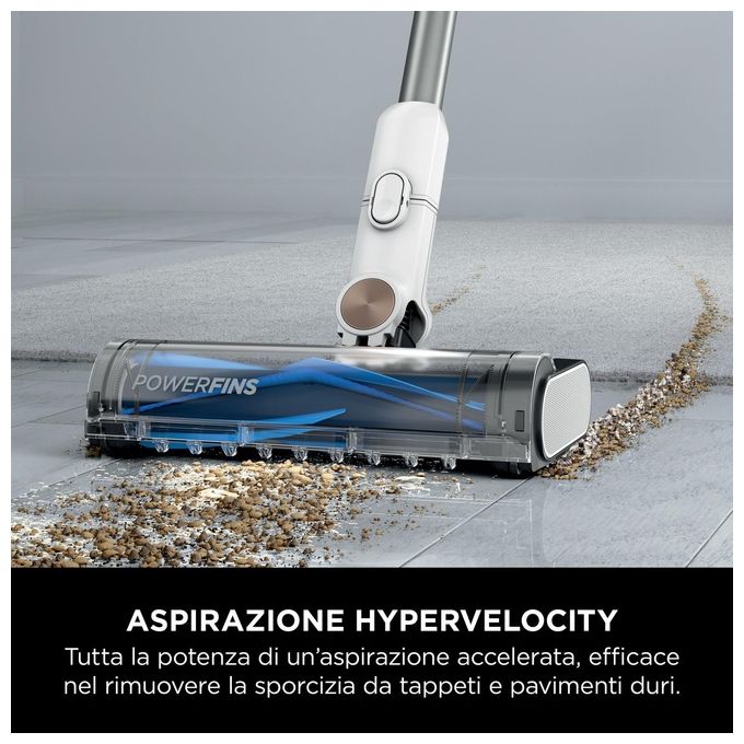 Shark BU3521EU Floor Detect Aspirapolvere a Bastone 2 in 1 Ciclonico Senza Sacchetto 240W 40 min 84 dB colore Blu Bianco