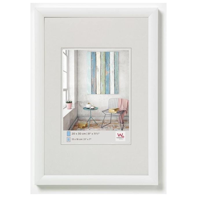 Walther Trendstyle Cornice Portafoto 20x30cm in Resina Bianco