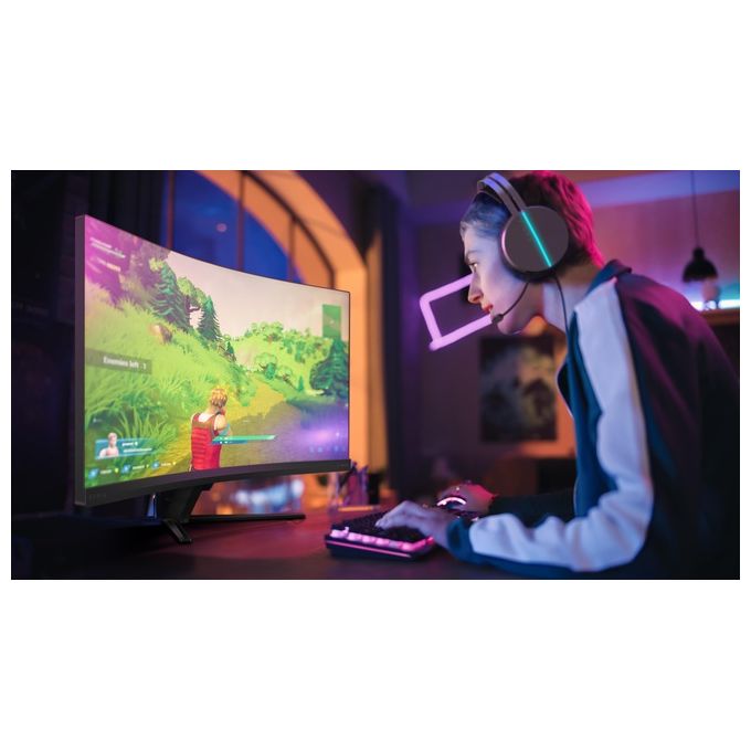 Philips 34M2C3500L Evnia Monitor Gaming Curvo 34'' WQHD 3440x1440 Fast VA 180Hz HDR10 FreeSync Premium colore Nero