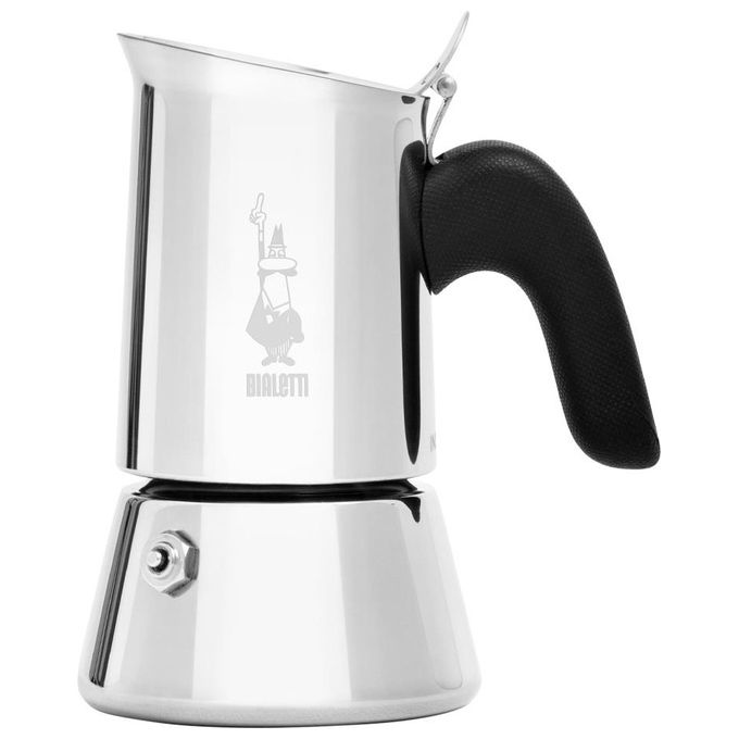Bialetti New Venus Caffettiera in Acciaio Inox Non Adatta all'Induzione 2 Tazze Argento