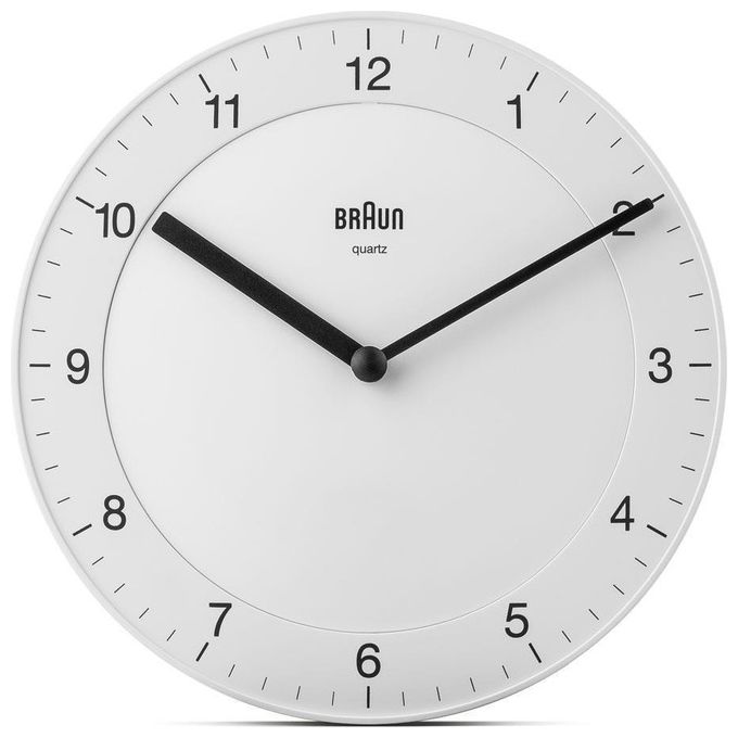Braun BC 06 W Orologio da Parete al Quarzo Analogico Bianco