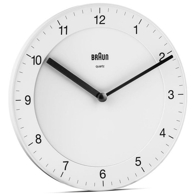 Braun BC 06 W Orologio da Parete al Quarzo Analogico Bianco