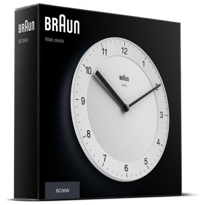 Braun BC 06 W Orologio da Parete al Quarzo Analogico Bianco