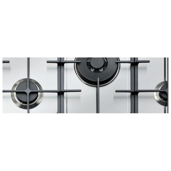 Whirlpool GMR 7522-IXL Piano Cottura a Gas 5 Zone iXelium Griglie in Ghisa 73 cm Acciaio Inox