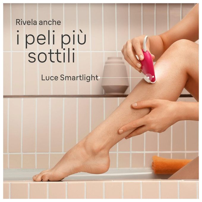 Braun SE3-031 Silk-Epil 3 Epilatore Elettrico Donna con Cavo 20 Pinzette SoftLift SmartLight Testina Rasoio colore Rosa