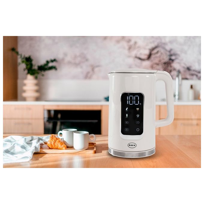 RGV 111420 Bollitore Elettrico Touch 1.7 L 2200 W Display LED Temperatura Regolabile 40-100°C colore Nero