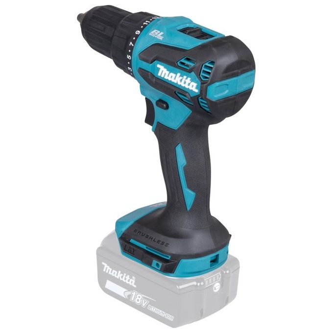 Makita DHP490Z Trapano avvitatore a percussione Brushless 18 V 65 Nm 0 - 500 - 1900 min-1 20 posizioni colore Nero
