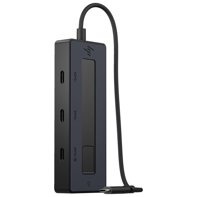 HP 6G842AA Hub Multiporta 4K USB-C 4 porte USB-C 10 Gbps risoluzione 3840x2160 fino a 65 W compatibile Windows macOS Chrome OS Android colore Nero