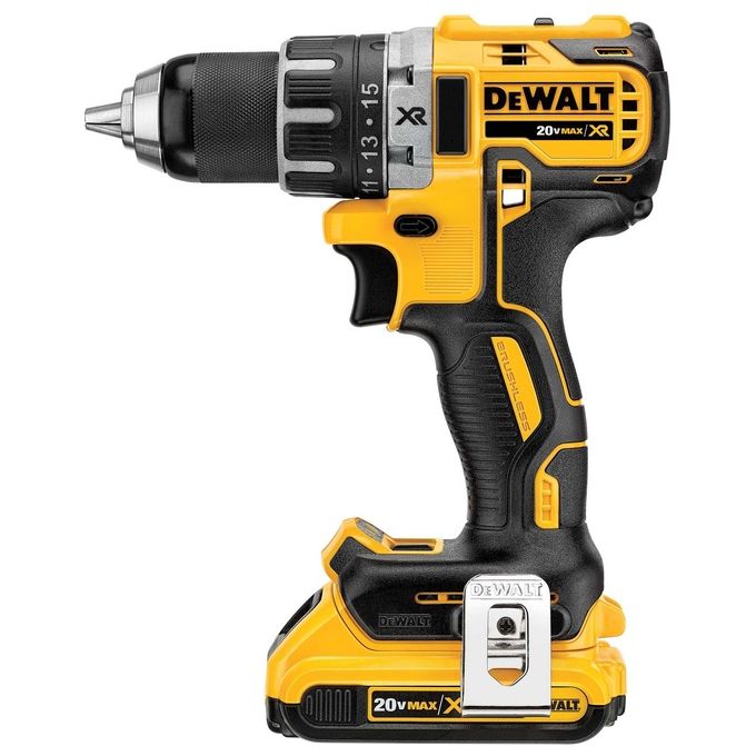 DeWALT DCD791D2-QW, Trapano con impugnatura a pistola, Perforamento, Nero, Giallo, 4 cm, 1,3 cm, 70 Nm