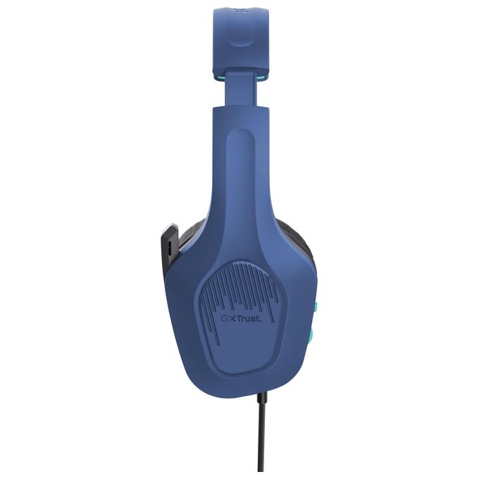 Trust GXT 415B Zirox Cuffie Gaming Over-Ear Cablate Driver 50 mm Microfono Pieghevole Jack 3,5 mm colore Blu