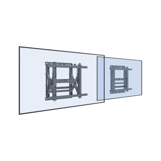 Equip 650325 Supporto da Parete per TV 19'' - 55'' 50 Kg VESA 600x400 mm Rotazione 180° Inclinazione 0-10° colore Nero