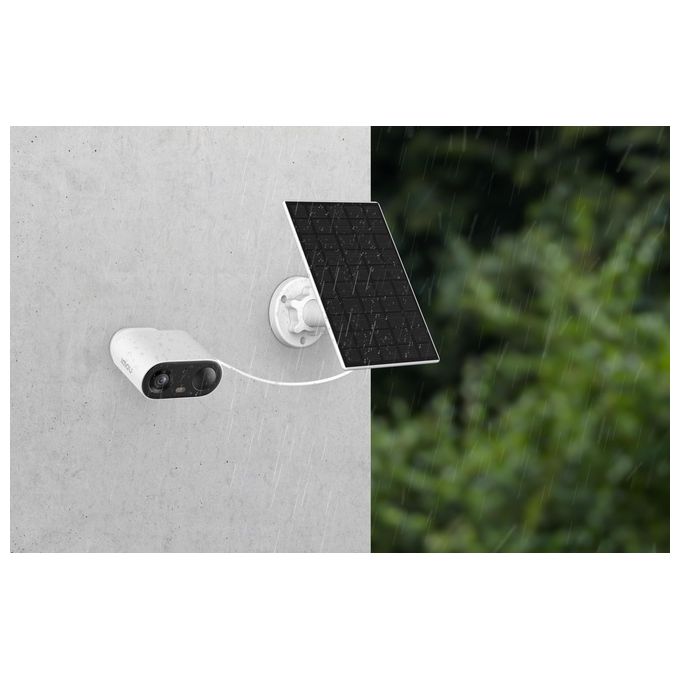 Imou TB3FP-3T0WE-KIT Cell Go Full Color Telecamera IP Wi-Fi Bullet 3MP 2K Batteria 5000mAh Pannello Solare IP65 Audio Bidirezionale colore Bianco
