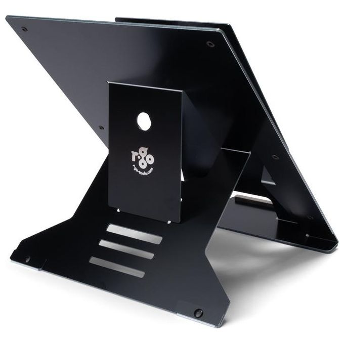 R-Go Tools RGORIDOCBL Supporto Ergonomico Pieghevole Regolabile in 5 Posizioni Portadocumenti Integrato colore Nero