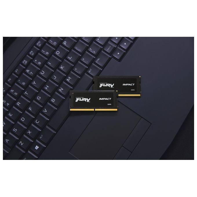Kingston KF548S38IB-16 FURY Impact Memoria RAM SODIMM DDR5 16 GB 4800 MT-s CL38 Intel XMP 3.0 per Laptop