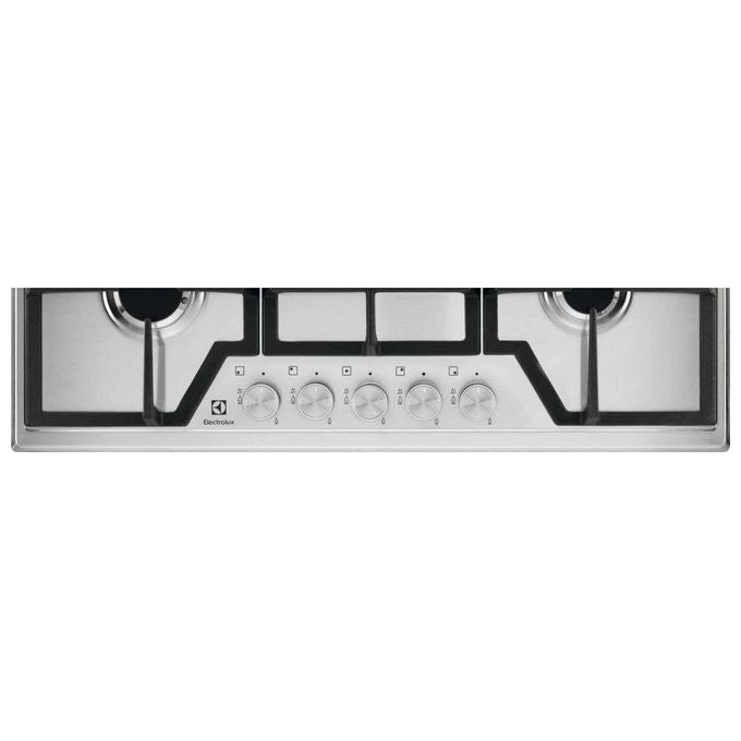 Electrolux KGS7536SX Piano Cottura a Gas 5 Fuochi Griglie in Ghisa Bruciatore Tripla Corona 75 cm Acciaio Inox