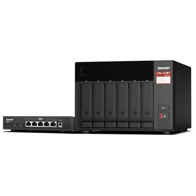QNAP TS-H1277AXU-RP-R7-32G TS-H1277AXU-RP NAS Rack 2U 12 alloggiamenti AMD Ryzen 7700 32 GB DDR5 QuTS hero 2x10GbE 2x2.5GbE colore Nero