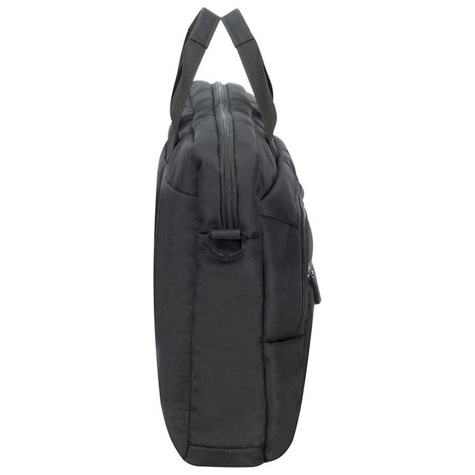 Rivacase 7531 Alpendorf Borsa Ventiquattrore per Notebook fino a 16'' in Poliestere Riciclato RPET con Tasca Imbottita e Tracolla Rimovibile colore Nero