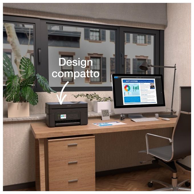 Epson C11CK62402 WorkForce WF-2950DWF Stampante Multifunzione Inkjet A4 4 in 1 Fronte Retro Wi-Fi ADF colore Nero