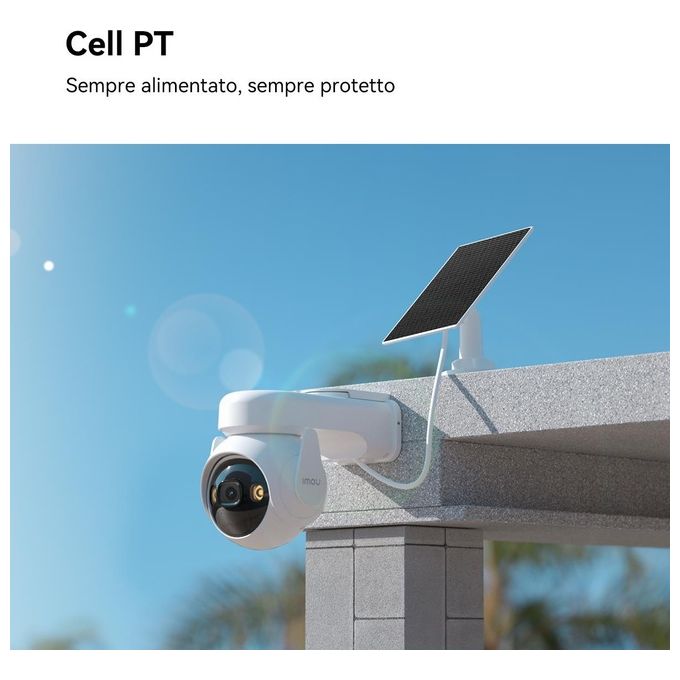 Imou IPC-K9EP-3T0WE Cell PT Telecamera IP PTZ Esterno 3MP 2K Wi-Fi IP66 Visione Notturna Batteria 15000 mAh colore Bianco