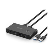 Ugreen 30768 Switch Box Condivisione USB 3.0 2 PC 4 Periferiche 5 Gbps colore Nero
