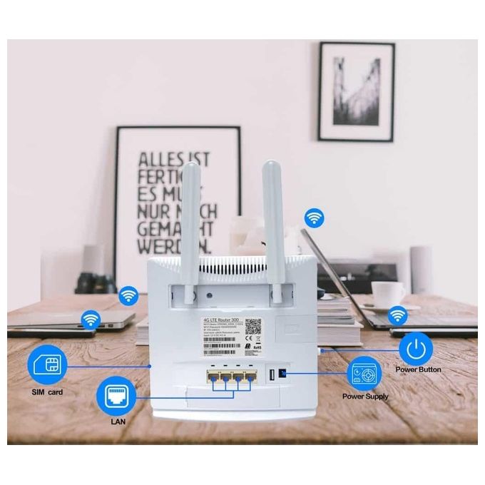 Strong 4GROUTER300V2 Router 4G LTE 150 Mbit-s Wi-Fi 300 Mbit-s 2.4 GHz 4 Porte LAN colore Bianco