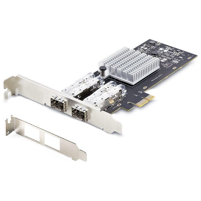 StarTech.com P021GI-NETWORK-CARD Scheda di Rete SFP GbE a 2 Porte Controller Intel I210-IS 1000 Mbit-s PCI Express 2.1 x1 colore Nero