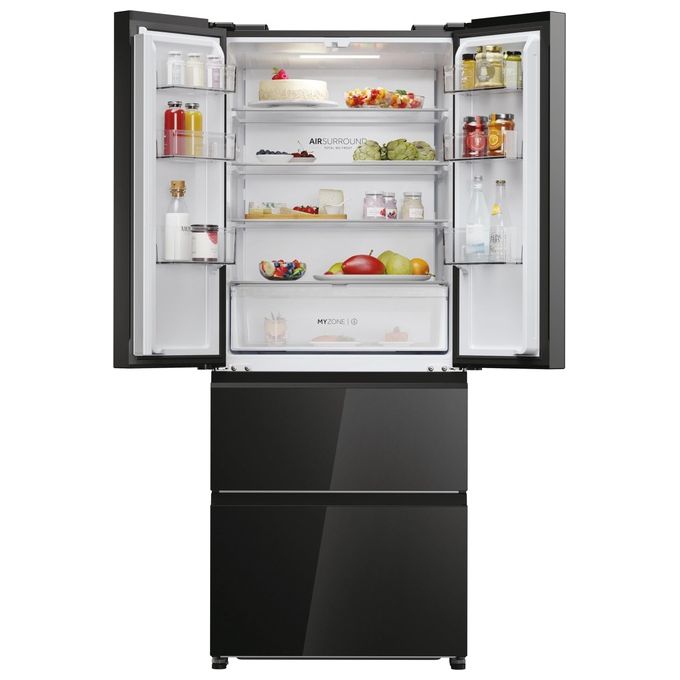 Haier HFR3718ENGB FD 70 Series 3 Frigorifero French Door 402 L 177 cm Classe E 37 dB No Frost colore Nero